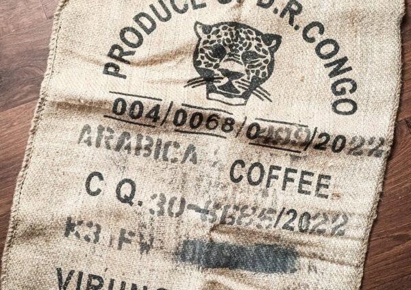 looking over a hessian sack