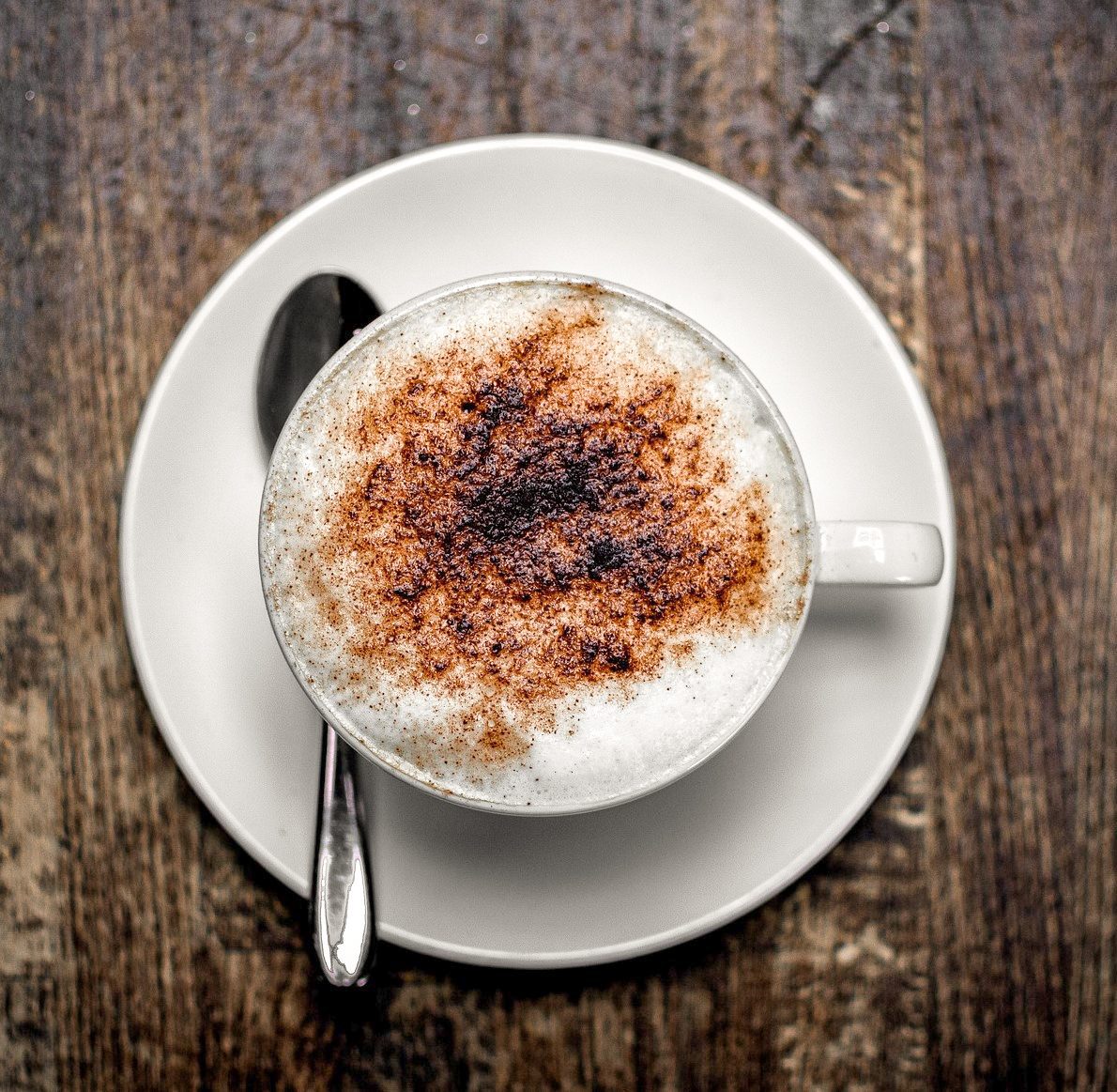 cappuccino in a white cup 
