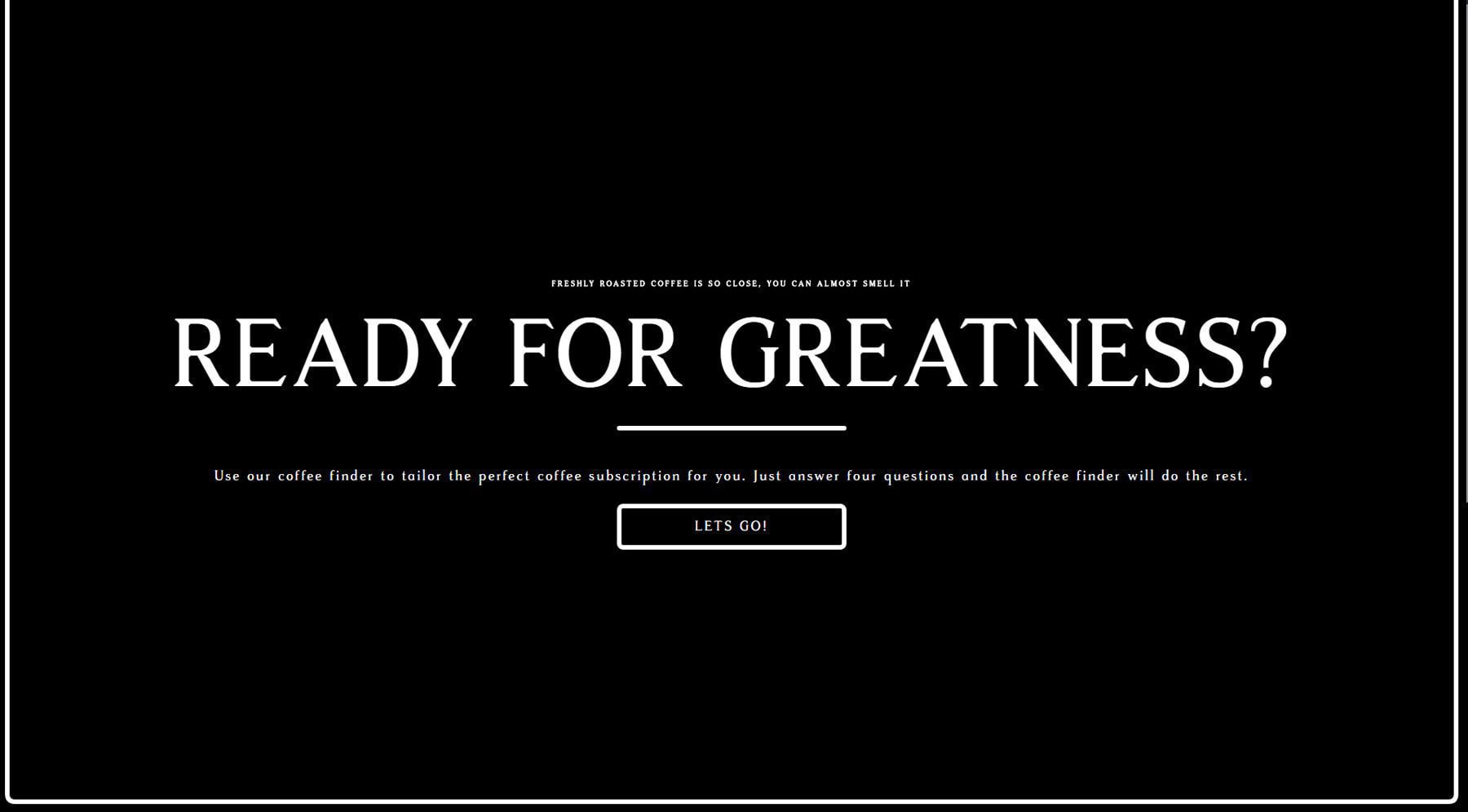 two chimps coffee finder start screen