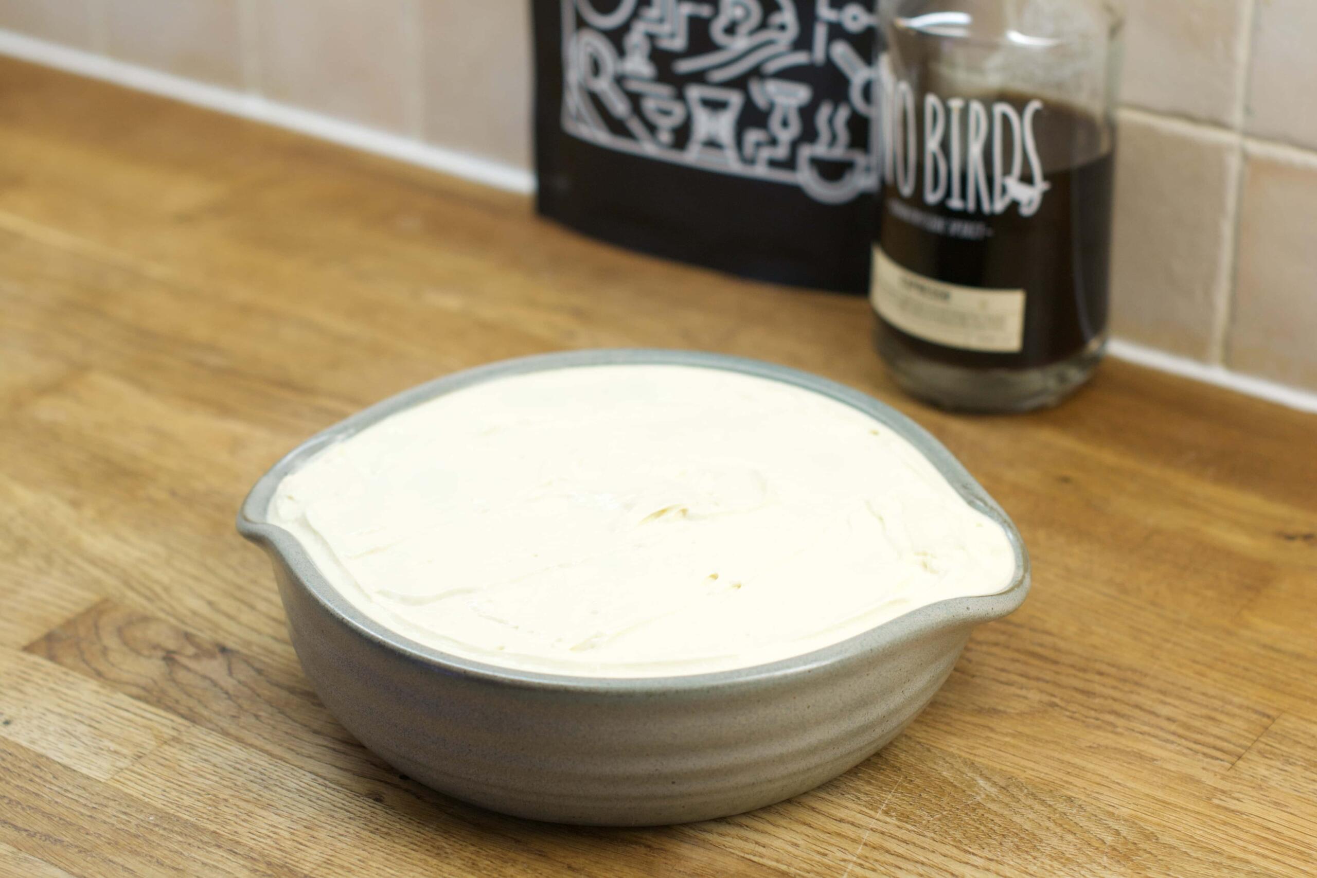 Mascarpone layered to the top