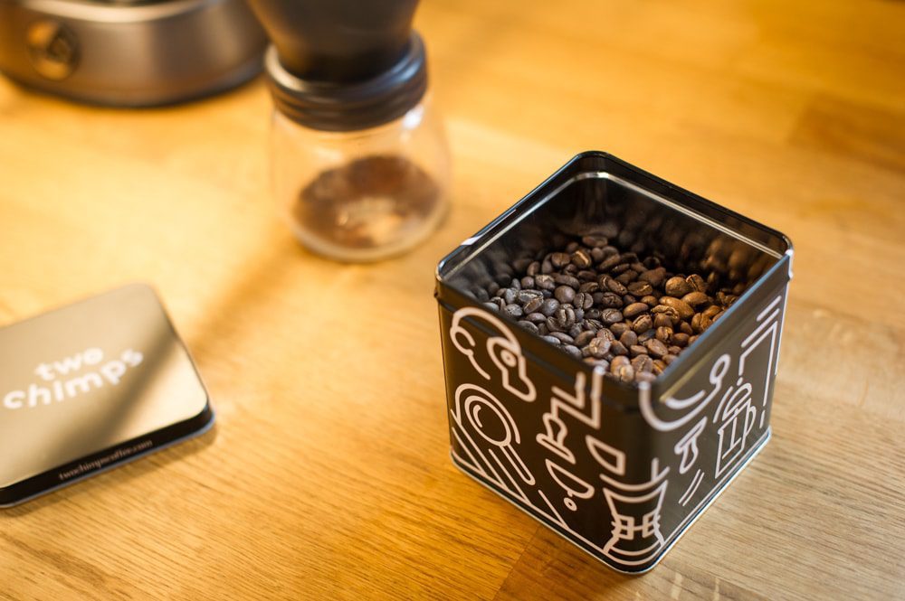 Coffee Tin full of Beans