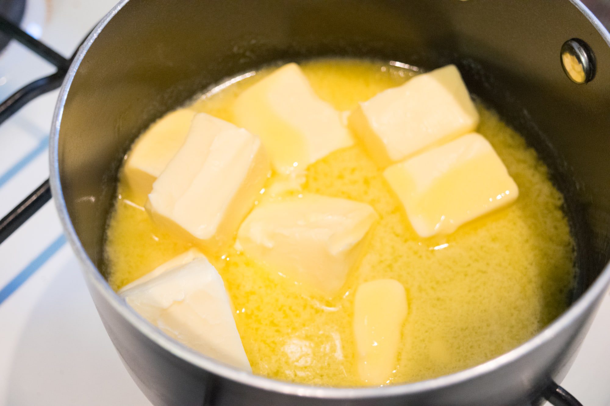 butter melting in a pan