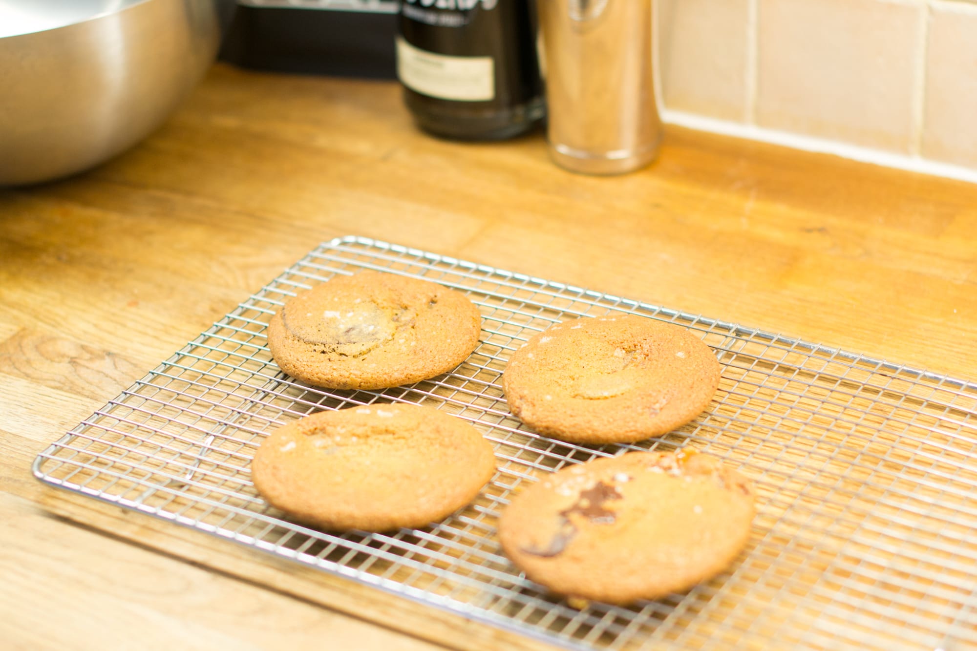 Dough balls out of oven