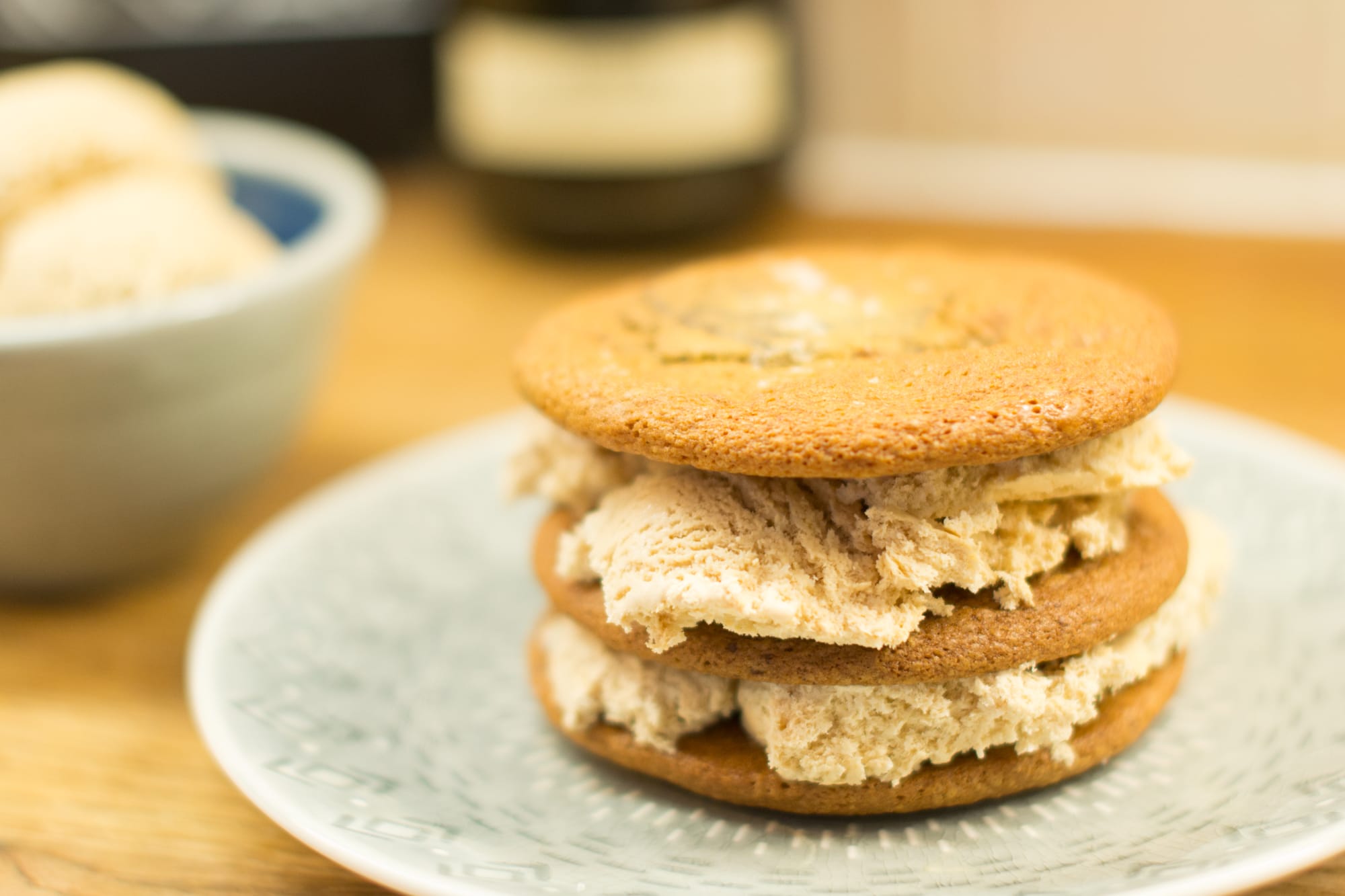 pile of cookies with espresso martini icecream