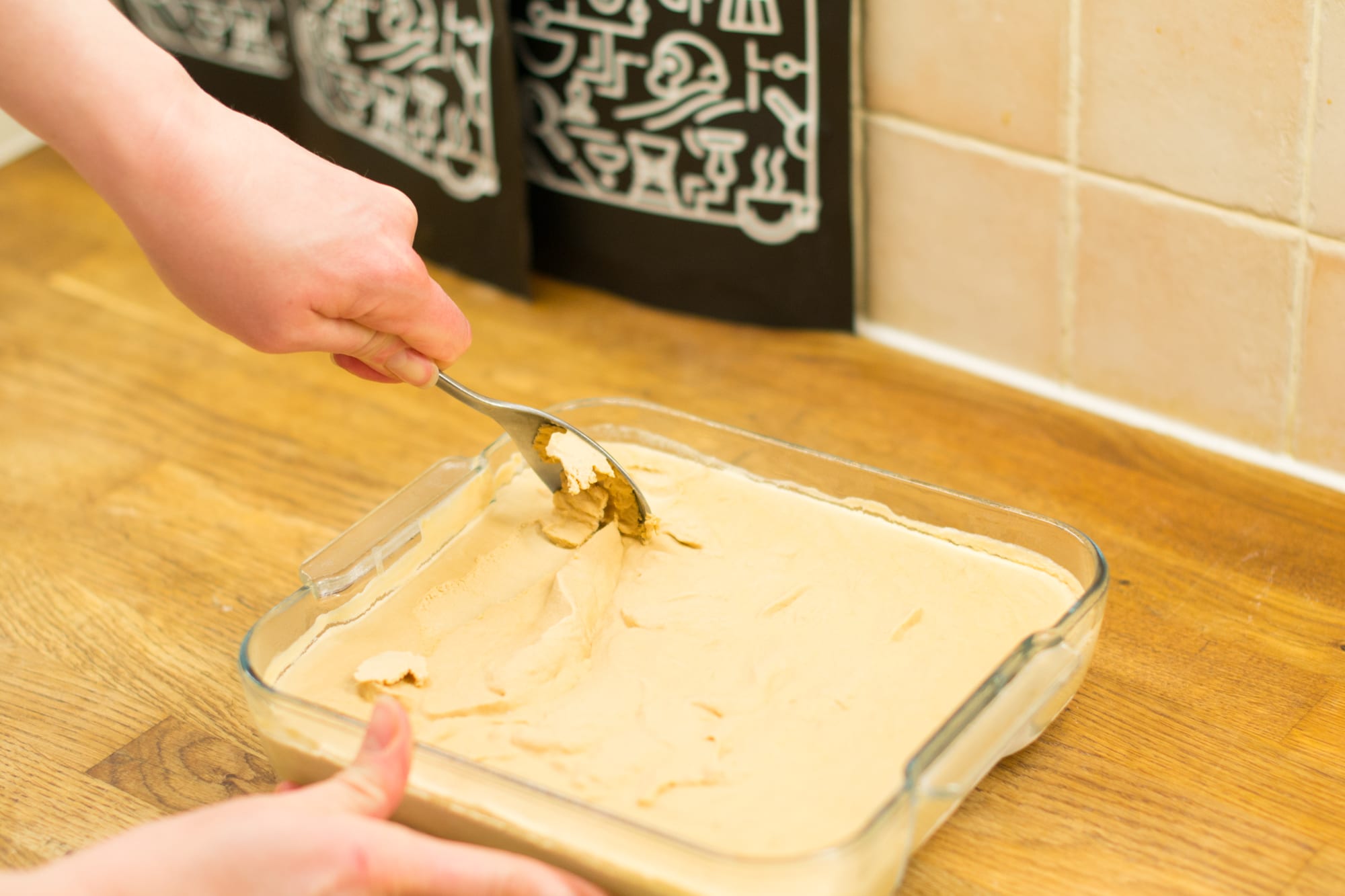 scooping espresso martini icecream