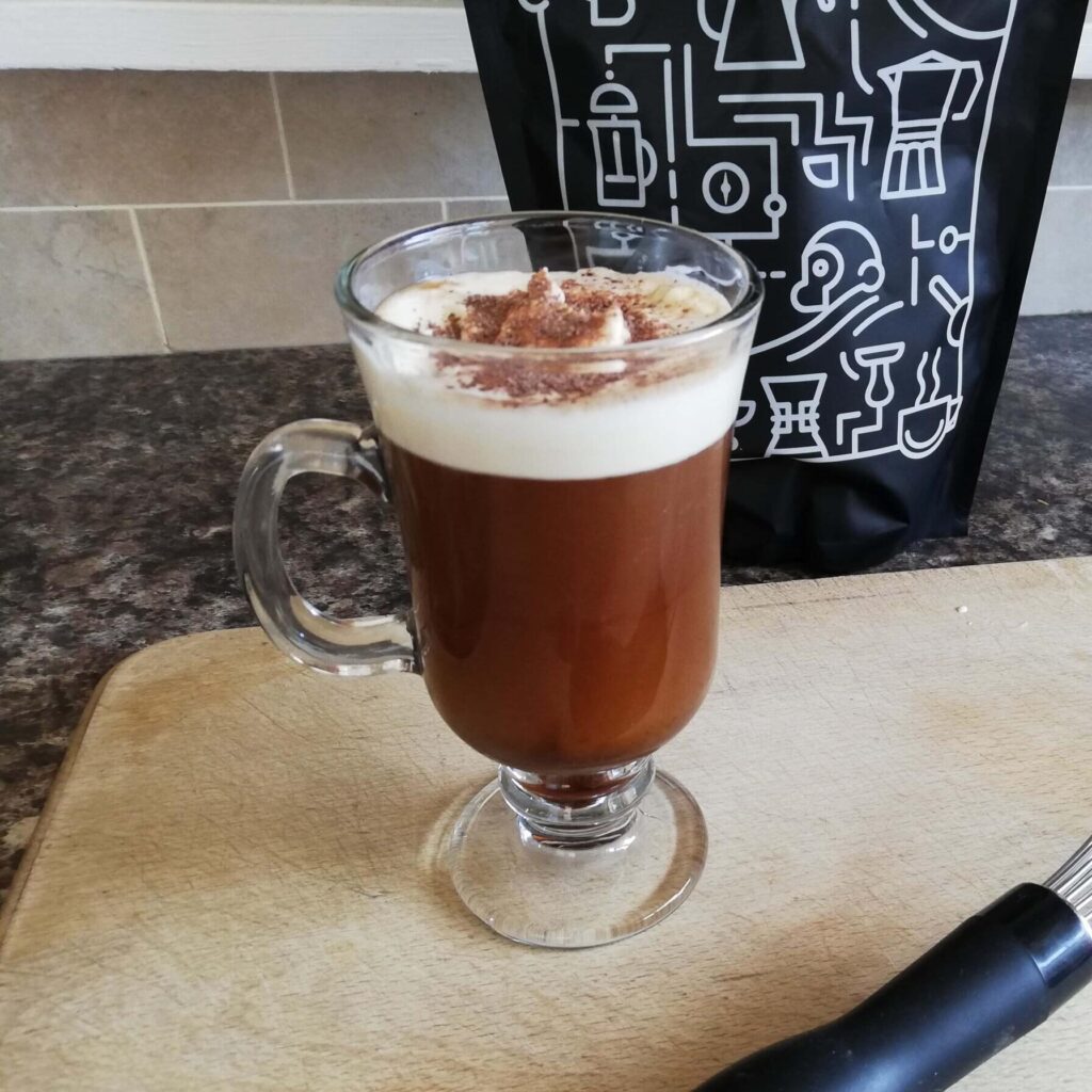 Homemade Irish coffee