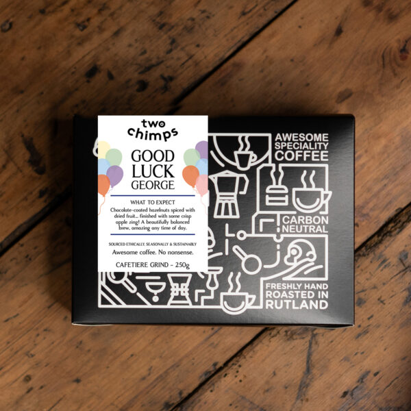 Good Luck personalised Coffee Box by Two Chimps Coffee
