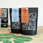 Orange and Blue Labelled Coffees