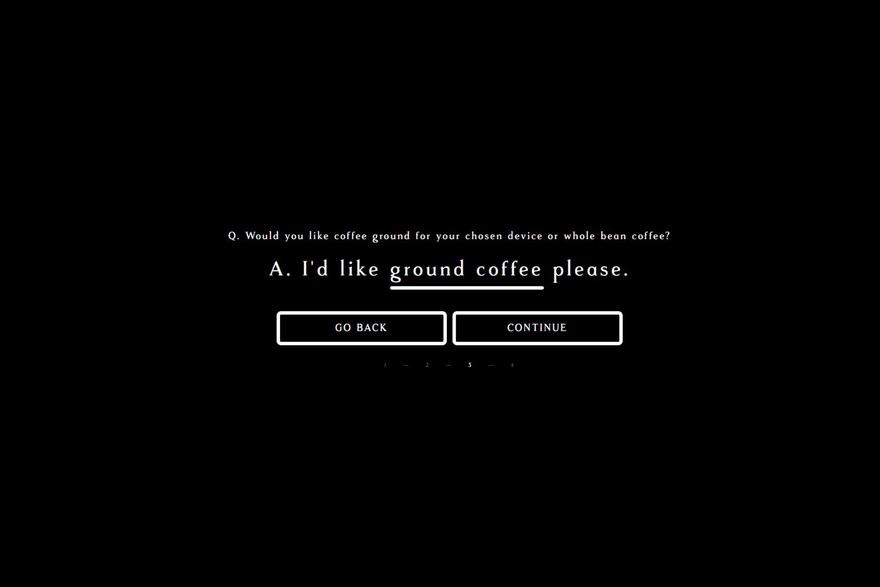 coffee finder question three