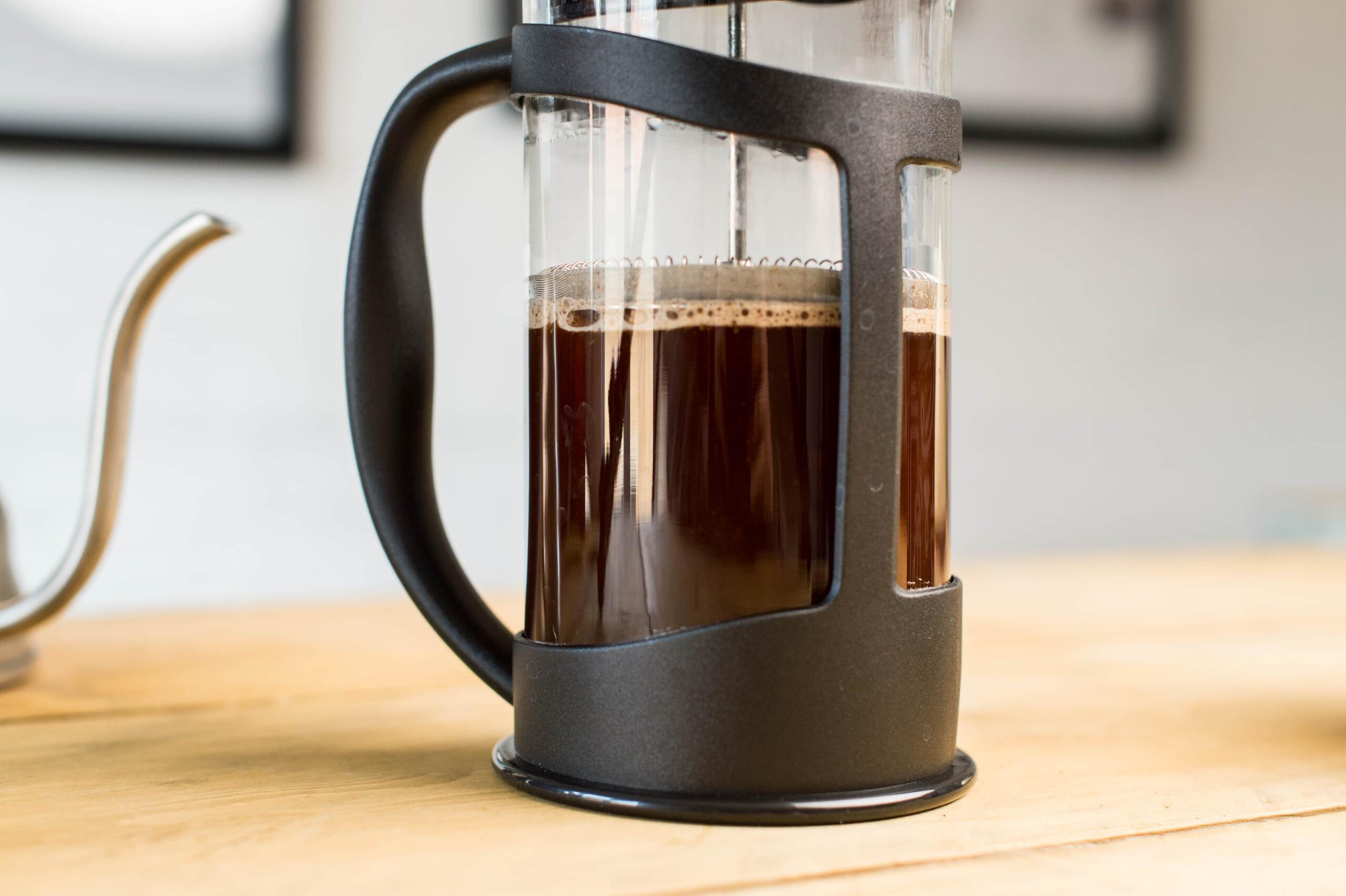A Cafetiere with plunger