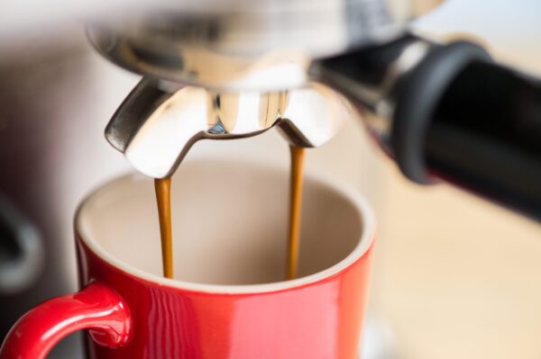 close up of an espresso being made