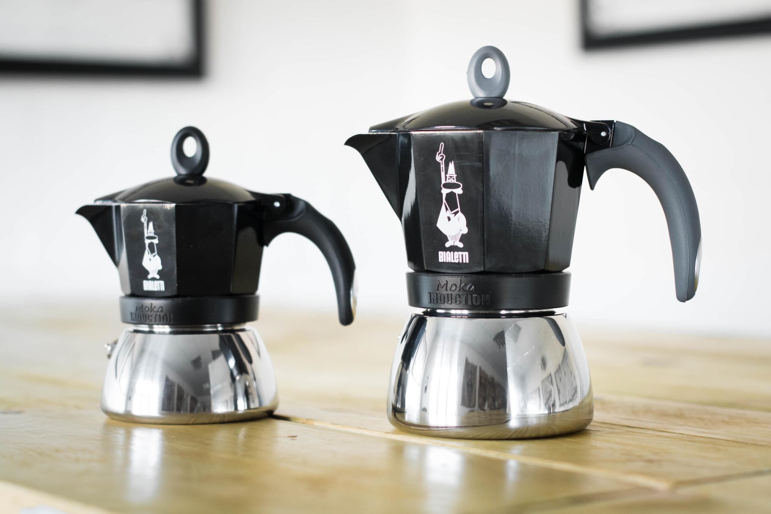 two black induction stovetops by bialetti side by side