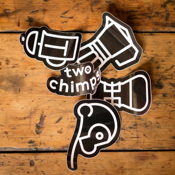 set of five stickers