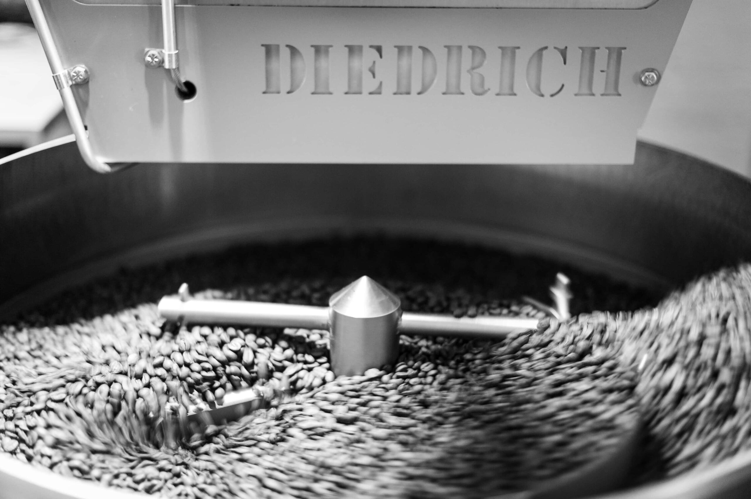 coffee in a cooling bin