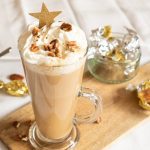 Homemade-toffee-nut-latte with star-decoration-and-toffee-sweets