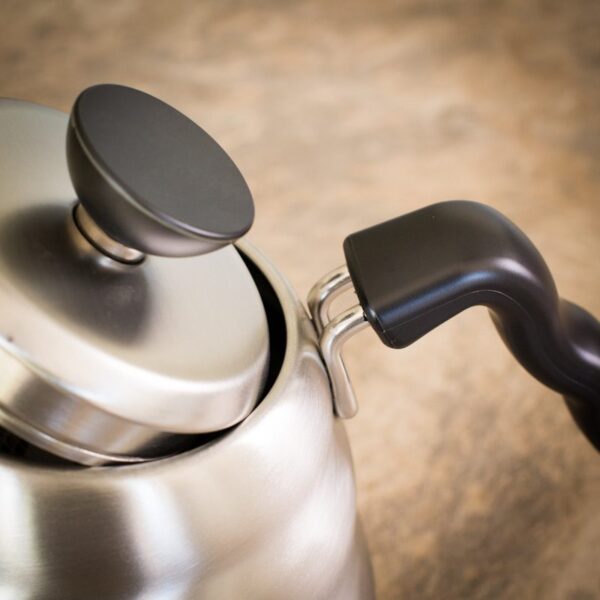 close up of the hario v60 pour over kettle