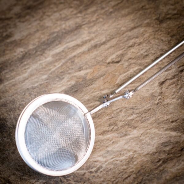 close up of loose leaf tea infuser