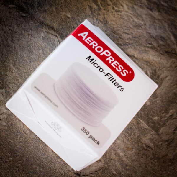 close up of a box of Aeropress filters