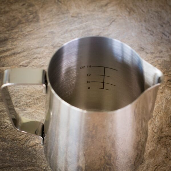 close up of milk jug on kitchen worktop