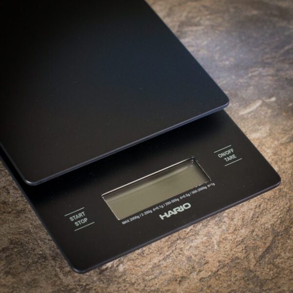 close up of hario v60 drip scales