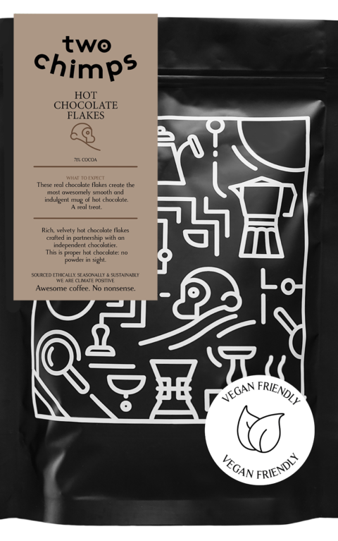vegan hot chocolate by two chimps coffee