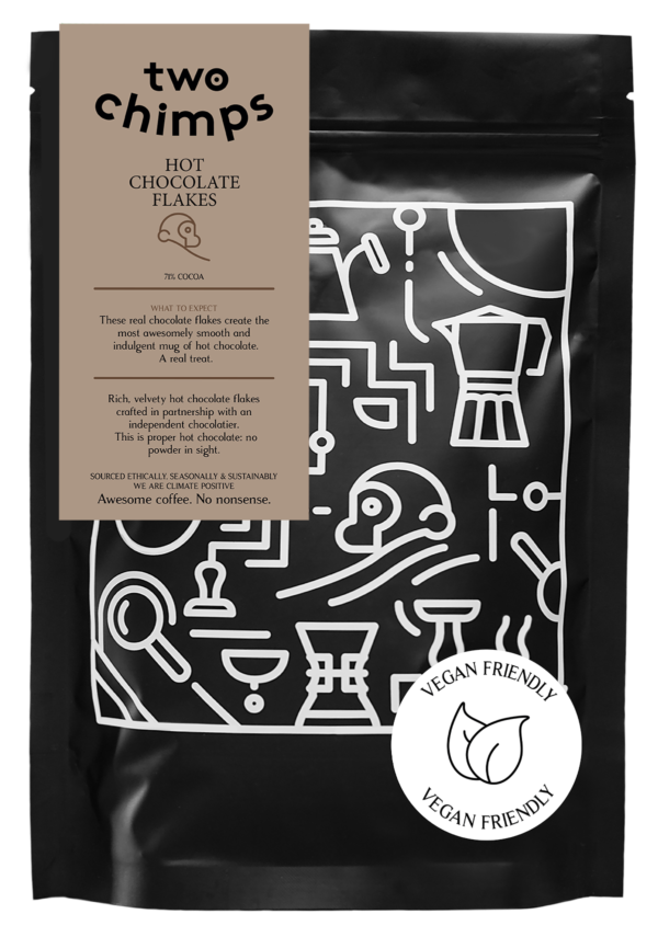 vegan hot chocolate by two chimps coffee
